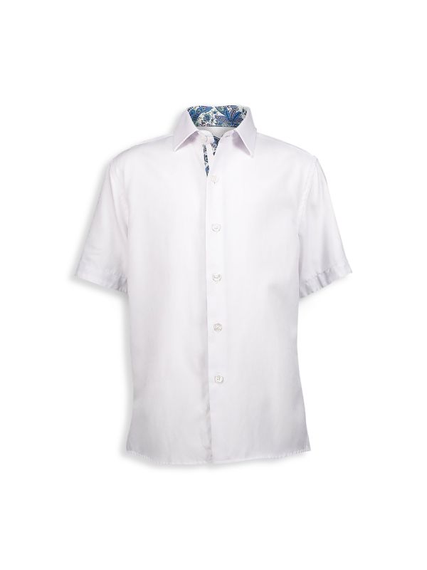 Elie Balleh Boy's Solid Cotton Blend Shirt